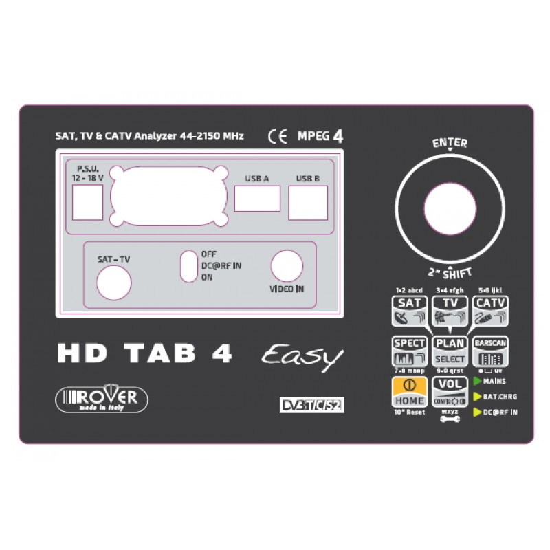 Etichetta frontale HD TAB 4 Easy