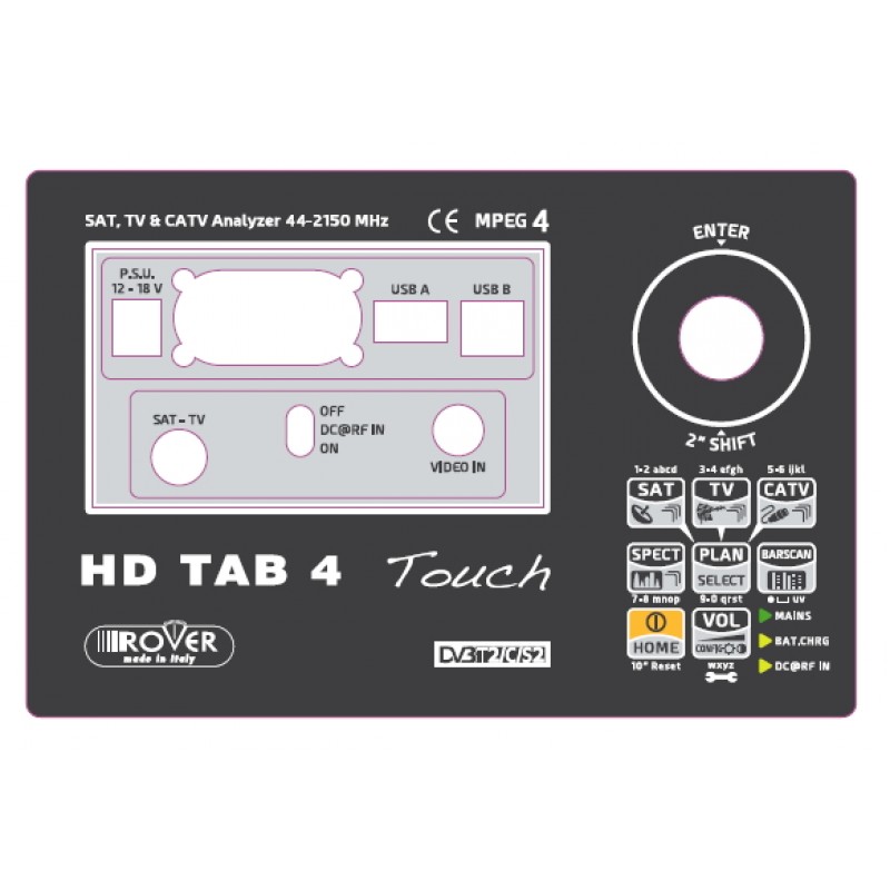 Etichetta frontale HD TAB 4 Touch