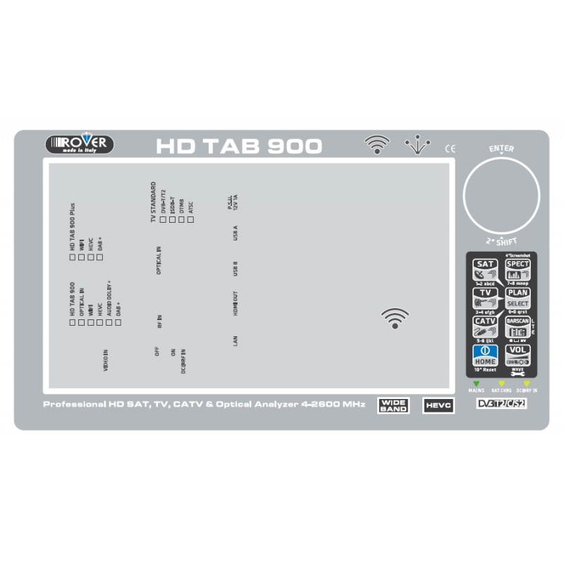 Etichetta frontale HD TAB 900 Plus