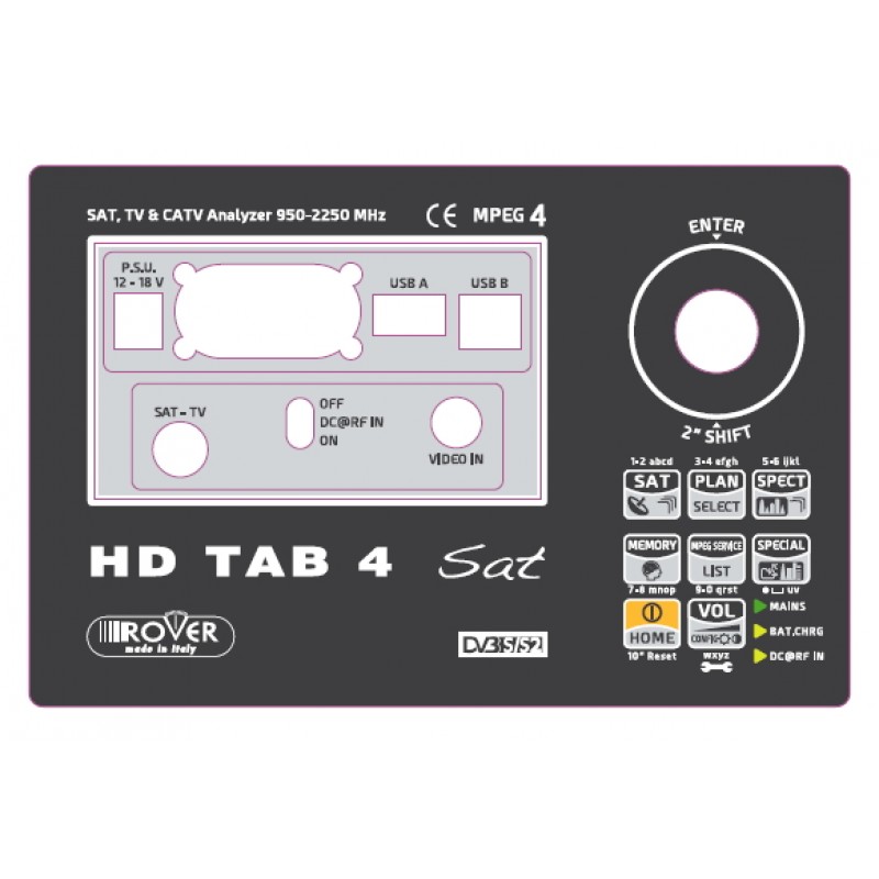 Front label for HD TAB 4 Sat
